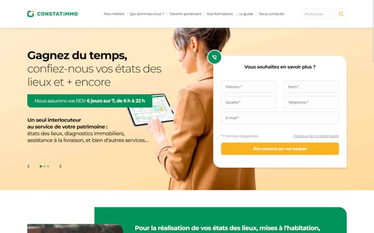 Capture d’écran du site Constatimmo